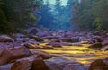 Swift river in Autumn White Mountains, New Hampshire Royalty Free Stock Photo