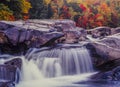 Swift river in Autumn White Mountains, New Hampshire Royalty Free Stock Photo