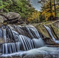 Swift river in Autumn White Mountains, New Hampshire Royalty Free Stock Photo