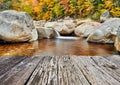 Swift River cascades at autumn, New Hampshire, USA Royalty Free Stock Photo