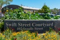 Swift Street Courtyard shopping and dining mall exterior view. - Santa Cruz, California, USA - June, 2022
