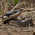 Swift Strike: Bothrops Snake in Action, Capturing Its Prey Royalty Free Stock Photo