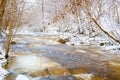 Swift winter river Royalty Free Stock Photo
