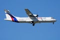 Swiftair ATR-72 EC-LSN passenger plane landing at Madrid Barajas Airport