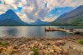 Swiftcurrent Lake Glacier National Park Royalty Free Stock Photo