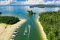 Swiftlet pier and tourists High season phang nga Thailand