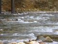 Swiftly Flowing River in WV Mountains Brooke Royalty Free Stock Photo