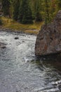 The beautiful Firehole River, Yellowstone National Park, Wyoming Royalty Free Stock Photo