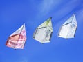 Swiiss Franc money rising in the air Royalty Free Stock Photo