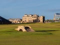 Swilcan Bridge at the Old Course at St Andrews Links in Scotland Royalty Free Stock Photo