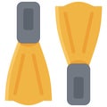 Swim fins icon, Summer vacation related vector