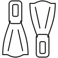 Swim fins icon, Summer vacation related vector
