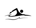 swim icon. Royalty Free Stock Photo