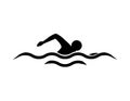 swim icon. Royalty Free Stock Photo