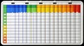 Swim Lesson Progress Chart Displays Color Coded Levels for Tracking Student Advancement Royalty Free Stock Photo