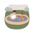 Swim lessons isolated cartoon vector illustration.