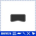 Swim mask icon flat