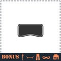 Swim mask icon flat Royalty Free Stock Photo