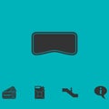 Swim mask icon flat Royalty Free Stock Photo