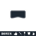 Swim mask icon flat