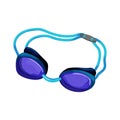 swim pool goggles cartoon vector illustration