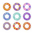 Rubber swim rings. Royalty Free Stock Photo