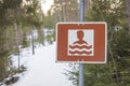 Swim sign winter