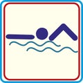 Swim symbol for download. Vector icons print projects.