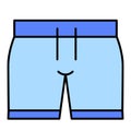 Swim trunks icon, Summer vacation related vector