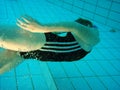 Swim underwater Royalty Free Stock Photo