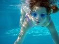 Swim underwater Royalty Free Stock Photo