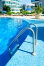 Swimimg pool with stairs at hotel Royalty Free Stock Photo
