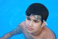 Swimmer Awaits Instruction Royalty Free Stock Photo