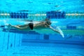 Swimmer in the swimming pool