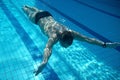 Swimmer in the swimming pool