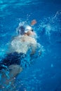 Swimmer excercise on indoor swimming poo Royalty Free Stock Photo