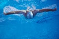 Swimmer excercise on indoor swimming poo Royalty Free Stock Photo