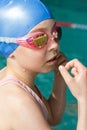 Swimmer girl portrait