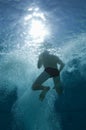 Swimmer Holding Breath Underwater Royalty Free Stock Photo