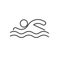 Swimmer icon. Beach and vacation icon vector illustration