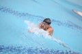 Swimmer performing the breaststroke Royalty Free Stock Photo