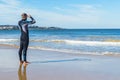 Swimmer ready to go swimming. Royalty Free Stock Photo