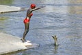 Swimmer statue Skopje