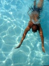 Swimmer at swimming pool