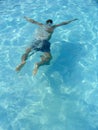 Swimmer at swimming pool