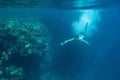 Swimmer underwater Royalty Free Stock Photo