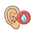 swimmers ear color icon vector illustration