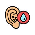 swimmers ear color icon vector illustration