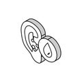 swimmers ear isometric icon vector illustration