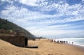 Swimmers and Paddlers at Brighton Beach, Durban South Africa